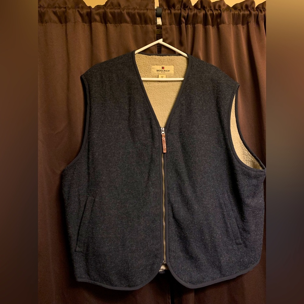 Woolrich gray wool vest 2XL